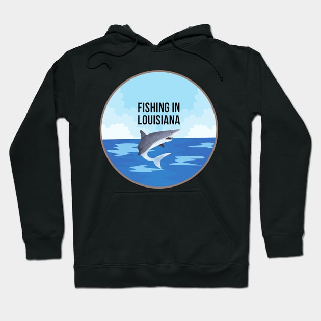 Fishing in Louisiana Hoodie by Finn Art by MB